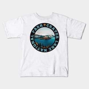 Crater Lake National Park circle Kids T-Shirt